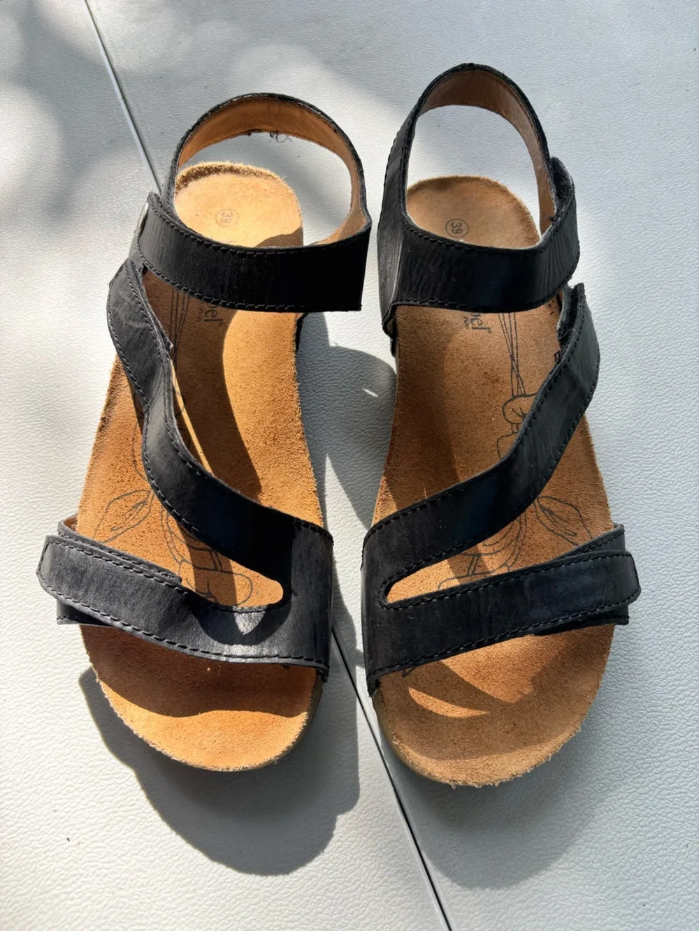 Josef Seibel Women’s Black Tonga Sandal EU 39